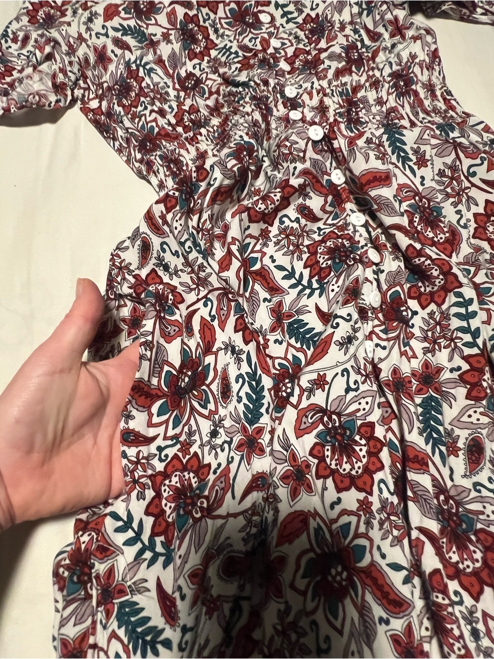 Caroline Morgan Floral Button-Front Maxi Dress - Picture 3 of 6